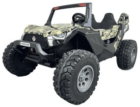 Buggy elétrico para crianças Todo terreno 2 Lugares Clash 24V 4x4 MP4, Rodas de espuma., Assento Couro sintético Camuflado