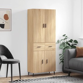 vidaXL Armário alto 69,5x34x180 cm derivados de madeira cor sonoma