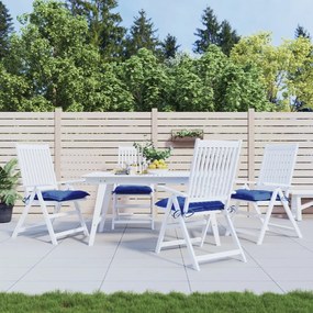 vidaXL Almofadões de cadeira 4 pcs 40x40x7 cm tecido oxford azul