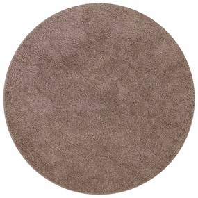 Tapete Shaggy com Base de Látex Castanho ø120 cm