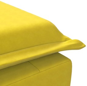 Chaise lounge de massagem com rolo veludo amarelo