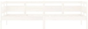 Sofá-cama 80x200 cm madeira de pinho maciça branco