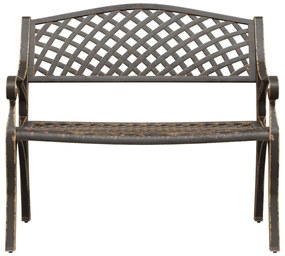 Banco de jardim 102 cm alumínio fundido bronze