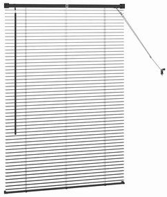 Persiana de Janela com cortinas Outros Manual Preto 80 x 130 cm Alumín