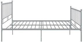Estrutura de cama 180x200 cm metal cinzento