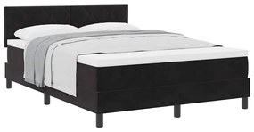 Cama Box Spring com Colchão Preto, 140x190 cm de Veludo