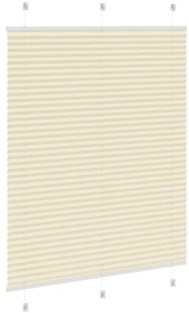 Creme Plissada Cega 105x150 cm Largura Tecido 104,4cm Poliéster