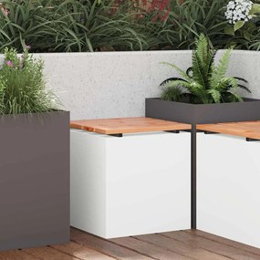 vidaXL Banco de jardim Branco 40 x 40 x 43 cm Aço