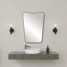 Armário de Casa de Banho com Espelho Bella – Preto – 50x70 cm