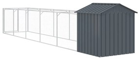 Casota para cães com telhado aço galvanizado antracite