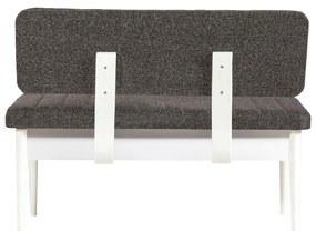 Conjunto de Mesa de Jantar Extensível Vina – Branco e Antracite – Mesa