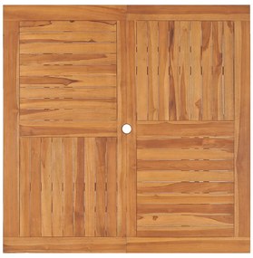 Mesa de jantar p/ jardim 110x110x75 cm madeira de teca maciça