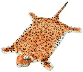 Tapete leopardo de pelúcia, 139 cm, castanho