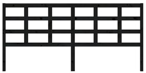 Cabeceira de cama 205,5x4x100 cm pinho maciço preto