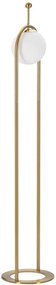 Candeeiro de Pé GLAMY ARC – Ø 28x168 cm – Dourado e Branco – Design Mo