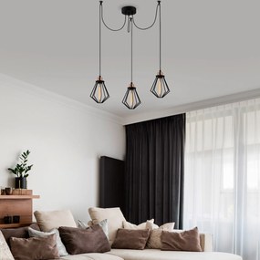 Candeeiro Chandelier Oylat – Preto – Ø108 cm x 110 cm