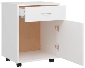 Móvel com rodas 45x38x54 cm derivados de madeira branco