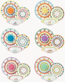 Conjunto de loiça em porcelana Arles, 6 pessoas, conjunto de 18