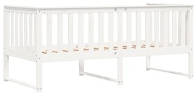 Sofá-cama sem colchão 90x190 cm madeira de pinho maciça branco