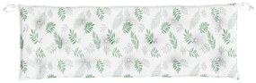 Almofadões banco jardim 2 pcs 150x50x7 cm tecido padrão folhas