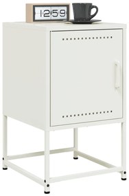Mesa de cabeceira 36x39x60,5 cm aço branco