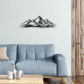Acessório Decorativo de Parede em Metal Model-463 – Preto – 70 x 23 cm