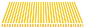 Tecido de substituição para toldo 4,5x3,5 m amarelo e branco