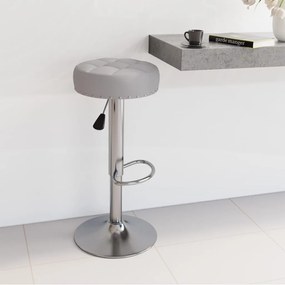 vidaXL Banco de bar tecido cinzento