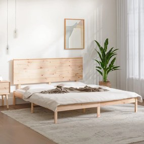 Cama sem colchão 160x200 cm madeira de pinho maciça
