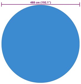 Cobertura de piscina redonda 488 cm PE azul