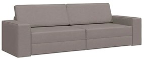 Sofá-Cama de Chão 2 em 1 Taupe 245x150x60.5 cm Tecido