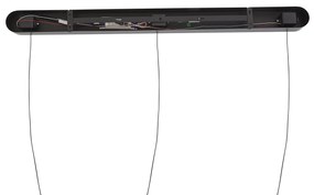 Candeeiro suspenso preto com mocha incl. LED regulável em 3 níveis 3 luzes Easylift - Witch