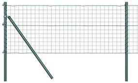 Cerca Euro com 13 postes 0,4x50m em aço galvanizado verde