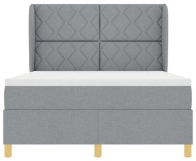 Cama Box com Colchão vidaXL Cinza Claro 140x200 cm Tecido