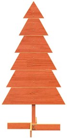 Árvore de Natal decorativa 120 cm pinho maciço castanho-mel