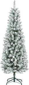 HOMCOM Árvore de Natal Artificial Coberta de Neve 180 cm com 479 Ramos e Suporte de Metal Árvore Natalícia para Sala Interior Verde | Aosom Portugal
