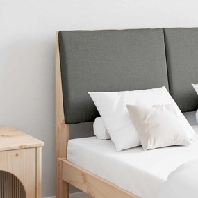 vidaXL Cabeceira estofada Cinza Escuro 120 cm