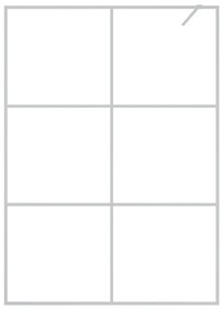 Divisória de chuveiro 140x195cm vidro transparente ESG prateado