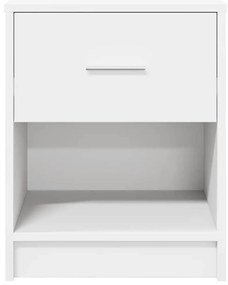 Mesas de cabeceira 2 pcs com gaveta 40x34x50 cm branco