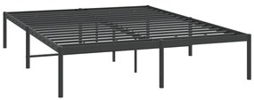 Estrutura de cama 140x200 cm metal preto