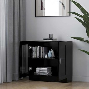 Armário vitrine 82,5x30,5x80 cm derivados de madeira preto