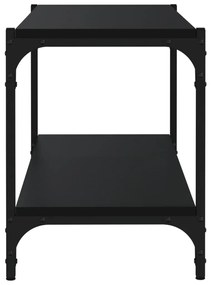 Móvel de TV 80x33x41 cm derivados de madeira e aço preto