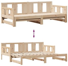 Sofá-cama com gavetão e gavetas sem colchão 90x190 cm