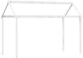 Beliche com telhado 80x200 cm madeira de pinho maciça branco