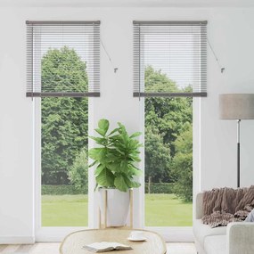 vidaXL Persiana de Janela com cortinas Outros Manual Prata 80 x 130 cm Alumínio