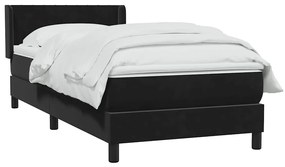 Cama box spring com colchão 90x210 cm veludo preto