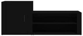 Sapateira 130x35x54 cm derivados de madeira preto