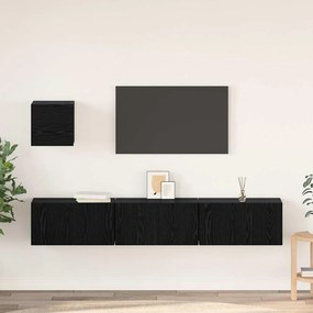 Conjunto de móvel de TV 4 pcs Carvalho preto 60 x 30 x 30 cm