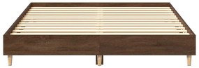 Estrutura cama sem colchão 140x200 cm carvalho castanho