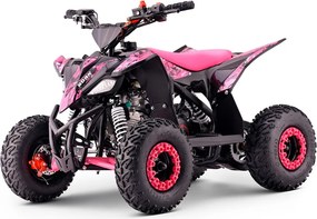 Mini moto 4 gasolina para crianças de gasolina 110cc Roan Ratte R6 R-N-1,C/ marcha-atrás e limitador velocidade Rosa